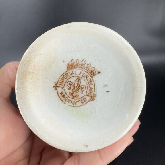 Antique Imperial Porcelain Warranted Vase Vessel Painted Flower Pattern Vintage - Picture 6 of 14